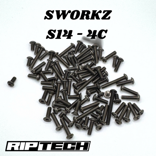 Titanium Upper Screw Kit - 1/10 4WD Buggy - Sworkz S14-4C