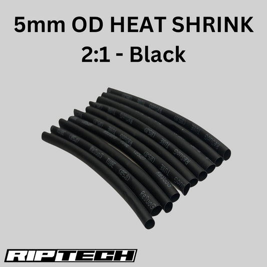 Black Heatshrink 5mm OD 2:1